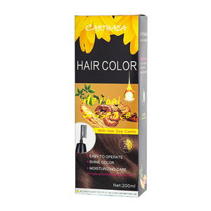 Stock Precio al por mayor 3 1 Amoníaco Lavado libre Natural Color permanente Tinte Magic Fast Black Hair Cream Champú Peine Cubre Gris - Product Image 2