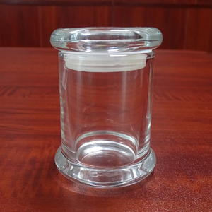 <span class=keywords><strong>Mini</strong></span> porte-bougie en <span class=keywords><strong>verre</strong></span> transparent à paroi épaisse de 70 ml / Pot à bougie - Product Image 5