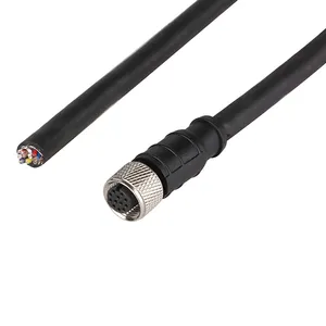 high quality shield power I/O cable M12 12 pole Female to Open for Hirose Basler Sony AVT GIGE industrial Cameras