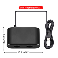 Adaptateur de manette de jeu Zetoc HS-N6420 noir pour convertisseur de contrôleur 64 avec emballage de vente au détail