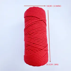 3MM 4MM nucleo avvolto cotone poliestere fai da te tessuto a mano arazzo rete tasca materiale borsa rilegatura corda decorativa corda macramè