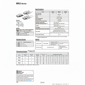 Table coulissante pneumatique SMC Pneumatics MXJ6L-5CS pièces pneumatiques de haute qualité - Product Image 1