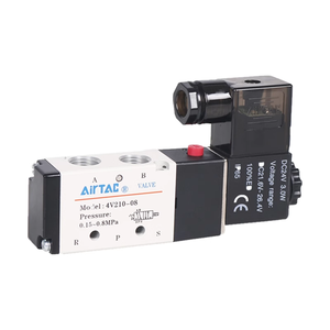 Válvula 4V210-08 G1/4 DC24V Electroválvula 220V Válvula solenoide neumática - Product Image 1