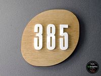 Plaque de signalisation en métal creux Brandnewsign, numéro de maison, plaque d'adresse, numéro de chambre, signalisation intérieure en acrylique 3D