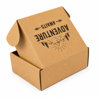 Boîte d'expédition en carton mat pour vêtements, avec logo personnalisé imprimé, emballage en carton ondulé pour cadeaux, vêtements, chaussettes