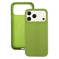 Coque intégrale personnalisée de luxe avec estampage à chaud, protection antichoc 360°, étui en cuir incassable pour iPhone 17 Pro Max