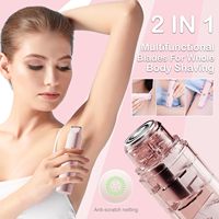 Meilleur appareil d'épilation pour bikini à usage domestique 2 en 1, épilateur pour poils du corps, double tête, tondeuse pour bikini pour femmes, rasoir électrique pour femmes