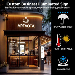 Letrero LED Acrílico 3D Personalizado con Logotipo, Letras Metálicas Doradas, Letreros para Negocios y Tiendas, Letras de Canal Retroiluminadas para Exteriores - Product Image 6