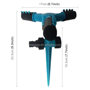 Aspersores de Jardín Ajustables de 3 Brazos de Plástico ABS con Rotación Automática de 360 Grados y Alcance Lateral de hasta 5 m para Césped de Jardín - Product Image 5
