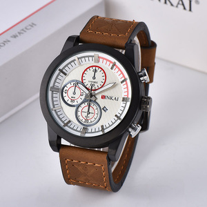 de los hombres <span class=keywords><strong>reloj</strong></span> de pulsera correa de cuero logotipo personalizado <span class=keywords><strong>reloj</strong></span> de cuero de aleación de cuarzo OEM relojes de pulse - Product Image 1