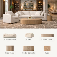 Ensemble de canapés-lits inclinables de luxe confortables pour appartement, mobilier de salon de villa, ensemble de canapés modernes pour hall d'hôtel, style resort