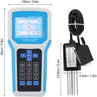 Testeur de sol 7 en 1 avec grand écran numérique pour la température, la conductivité, l'azote, les nutriments, les engrais pour plantes, testeur de sol portable