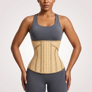 YiQun Corsets et Gaines Amincissantes Respirantes en Latex, Effet Sablier, avec Fermeture à Crochets Étendus, pour Femmes - Product Image 2