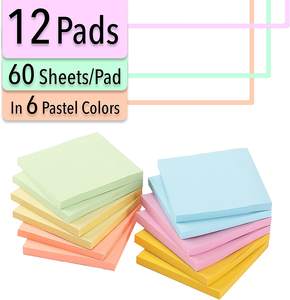 Notas adhesivas de 3x3 en colores brillantes surtidos, forma de notas adhesivas, notas adhesivas personalizadas - Product Image 1