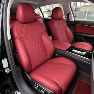 5 <b>Seats</b> Car Accessories <b>Seat</b> <b>Cover</b> Custom Fit for Airbag Compatible Italy Cowhide <b>Leather</b> - Product Image 1