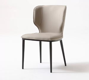 Chaise de salle à manger moderne en cuir avec pieds en métal, non pliable, pour la maison, les restaurants et les entreprises - Product Image 5