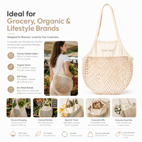 Sac fourre-tout pliable en toile robuste avec logo personnalisé SHINY, en coton et maille, réutilisable pour les courses et les produits frais