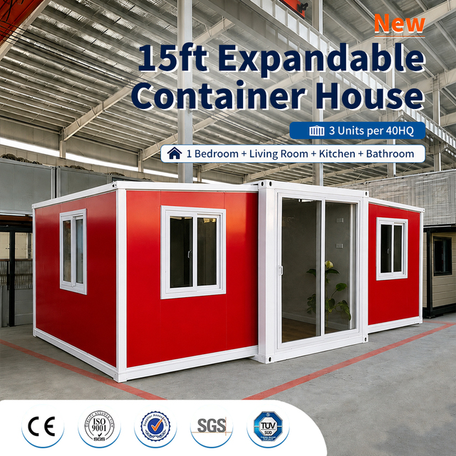 Wholesale15Ft Mobile Modular Home Windproof Prefabricated Expandable Container House Luxury Tiny House Resort
