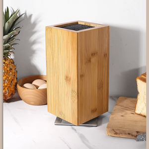 Portacoltelli Magnetico <span class=keywords><strong>in</strong></span> <span class=keywords><strong>Legno</strong></span> Best-Seller con Rotazione a 360° e Ampia Capacità di Stoccaggio per Utensili - Product Image 3
