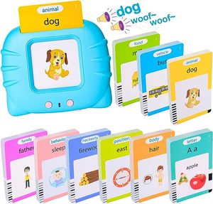Tarjetas de Aprendizaje del Lenguaje para la Primera Infancia, Dispositivo de Aprendizaje con Tarjetas Interactivas, Juguetes Educativos, Tarjetas de Palabras para Niños - Product Image 1
