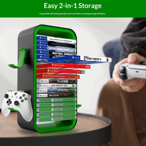 ชั้นวางแผ่นเกมสำหรับ Switch <span class=keywords><strong>PS5</strong></span> PS4 ที่เก็บแผ่นเกมหลายแพลตฟอร์ม ที่วางจัดระเบียบแผ่นเกม - Product Image 1