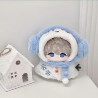 Nieuwe 10 cm pluche poppenhoofddeksels, cartoon taiyaki-hoed, kledingaccessoires voor kerstpoppen