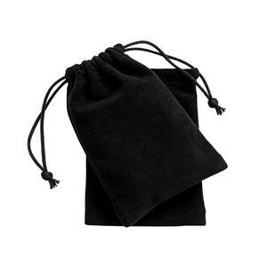Sacs à cordon personnalisés, sacs cadeaux, sacs anti-poussière, sacs à bijoux, sacs de rangement en peluche avec impression sérigraphique, sacs à cordon en peluche - Product Image 3