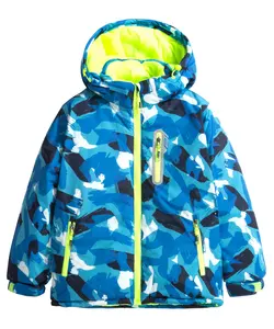 Nuove giacche da sci per bambini invernali colorate con cerniera per snowboard colorate calde antivento
