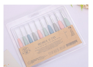 11Pcs Crochet <span class=keywords><strong>Knitting</strong></span> Needle Set 4Mm Phong Cách Đơn Giản Nhôm Crochet Hook 2Mm Độ Dày Đan Công Cụ - Product Image 4