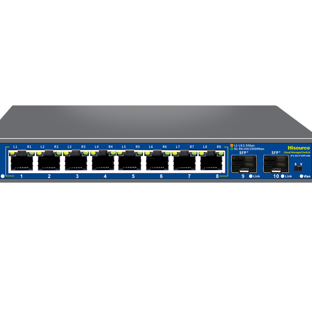 Factory Promotion 2.5G with 10G Uplink Ethernet Switch with Surge protection for CCTV Video