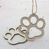 Tailai patte griffe forme bois non fini bricolage artisanat animal de compagnie chien chat patte découpes Laser gravure bois coupe gravure chien étiquette.