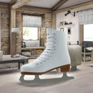 Patins à <span class=keywords><strong>glace</strong></span> en cuir véritable <span class=keywords><strong>blanc</strong></span>, beaux et confortables, pour femmes, avec lames en acier inoxydable, patins de haute qualité - Product Image 3