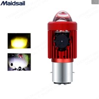 Faro LED para Motocicleta Maidsas con Ventilador, 20W, 12-80V, Blanco/Amarillo, Luz Alta y Baja