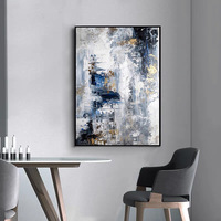 Peintures à l'huile abstraites colorées épaisses 100% peintes à la main et peintures personnalisées faites à la main