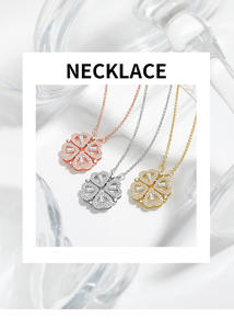 <span class=keywords><strong>Hifive</strong></span> collier trèfle à quatre feuilles collier coeur pliant deux façons de porter collier plaqué or en acier inoxydable chaîne ras du cou - Product Image 4