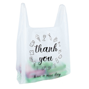 Sacs en plastique biodégradables écologiques personnalisés avec logos, sacs en plastique pour supermarchés, sacs d'épicerie compostables personnalisés - Product Image 3