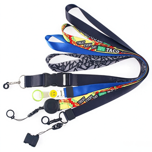 Stylish High Quality Polyester Fashion Carabiner Key <b>Holder</b> Neck <b>Lanyard</b> with Custom Logo Thermal Transfer Printing - Product Image 1