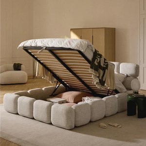 PZCN HOME Vente directe usine <span class=keywords><strong>Lit</strong></span> enfant rembourré gris avec rangement, Cadre de <span class=keywords><strong>lit</strong></span> double, Literie <span class=keywords><strong>Queen</strong></span> <span class=keywords><strong>Size</strong></span> pour la vente en gros - Product Image 6