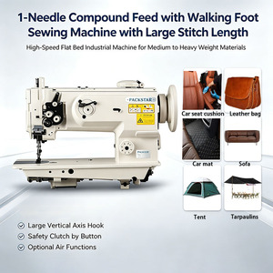 Machine à coudre à point noué simple avec transport par point de croix et pied entraîneur, grande longueur de point LU-1508-NH - Product Image 1