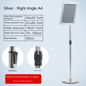 ป้ายสแตนเลส A4พับได้ป้ายแสดงเมนูป้ายสไตล์ทันสมัยสำหรับใช้ในคลังสินค้า - Product Image 6