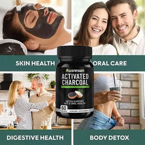 แคปซูลถ่านกัมมันต์ออสเรซอน OEM สำหรับดีท็อกซ์ ลดน้ำหนัก แบรนด์ส่วนตัว ทำความสะอาดตับ ลำไส้ ตับอ่อน  แคปซูลถ่านกัมมันต์วีแกน - Product Image 2