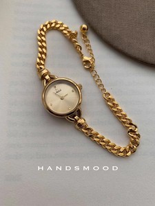 <span class=keywords><strong>Montre</strong></span>-bracelet <span class=keywords><strong>de</strong></span> style vintage français, <span class=keywords><strong>luxe</strong></span> léger, cadran circulaire doré exquis, petite taille, élégante et haut <span class=keywords><strong>de</strong></span> gamme - Product Image 5