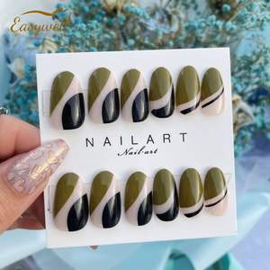 Easywell-<span class=keywords><strong>Faux</strong></span> ongles en <span class=keywords><strong>gel</strong></span> acrylique souple, 30 pièces, gros ongles à pression style festival, à la main - Product Image 4