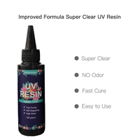 Kit de démarrage en résine UV pour débutant, résine époxy, cristal transparent, dur et Ultraviolet pour bricolage, pendentifs d'art, 100g