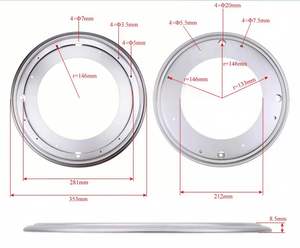 Quincaillerie d'ameublement en gros Plateau tournant Lazy Susan Plaque pivotante robuste Plaque pivotante carrée en métal à 360 degrés - Product Image 6
