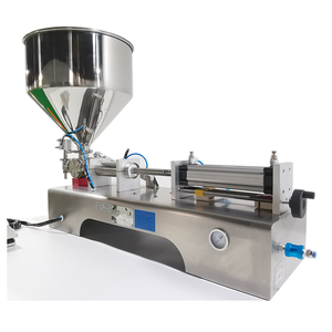 Machine <span class=keywords><strong>de</strong></span> remplissage semi-automatique pneumatique à piston pour liquides épais (50-500 ml) : miel, shampoing, crème, sauce <span class=keywords><strong>tomate</strong></span>, lotion, pommade - Product Image 4