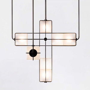 โคมไฟระย้า LED ปรับระดับความสูงได้ สไตล์จีนโมเดิร์นมินิมอล สำหรับร้านอาหาร ห้องน้ำชา ห้องนั่งเล่น โรงแรม โชว์รูม - Product Image 2