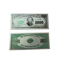Billetes de papel de aluminio dorado para niños, sin decoloración, $5000, 24k, regalo