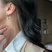 Boucles d'Oreilles en Cristal Scintillant Élégantes Style Coréen pour Femmes, Bijoux Tendance de Luxe Vintage en Pierre Oeil de Chat, Cadeaux de Fête