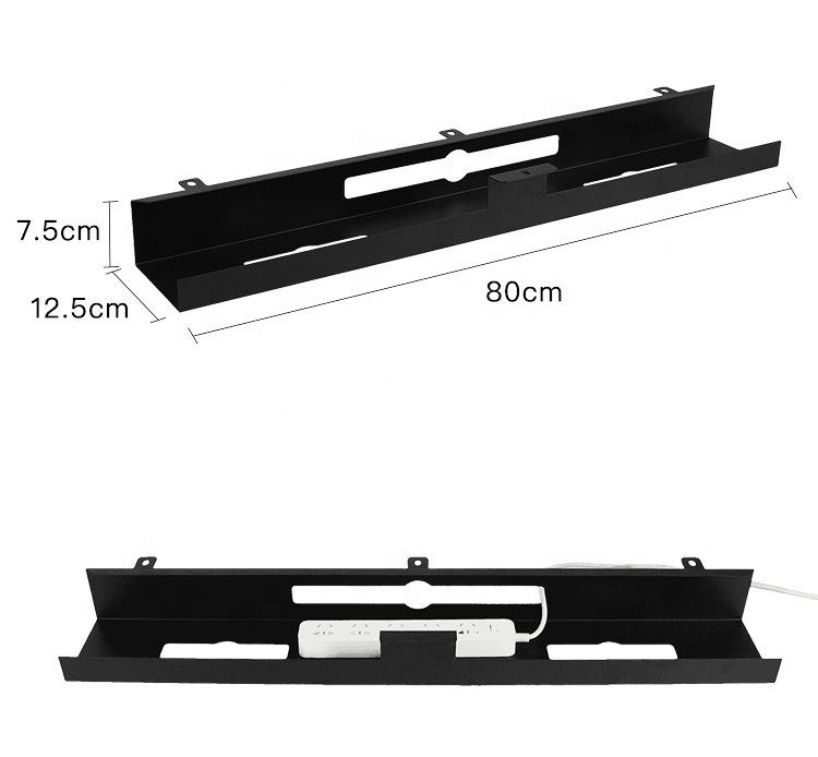 Лоток для кабеля для офисного стола, металлический органайзер для проводов, лоток для управления кабелями